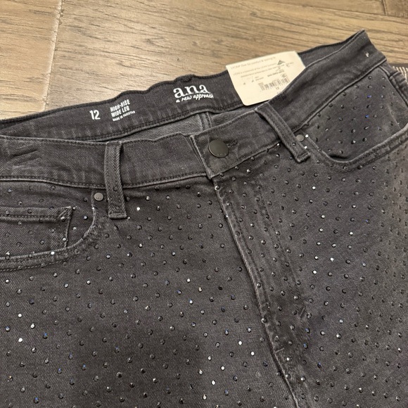 a.n.a Embellished Womens High‎ Rise Wide Leg Jean - Picture 8 of 14